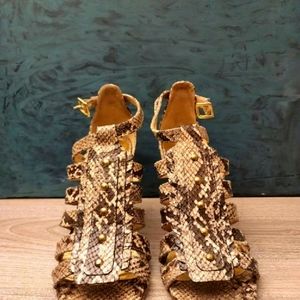 Gorgeous Python Leather Sandals by Coach